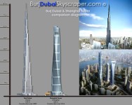 Shanghai Tower and Burj Dubai