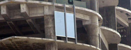 facade test on burj dubai tower