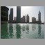 the crystal clear water of Burj Dubai lake
