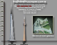 CN Tower and Burj Dubai - tallest freestanding structure